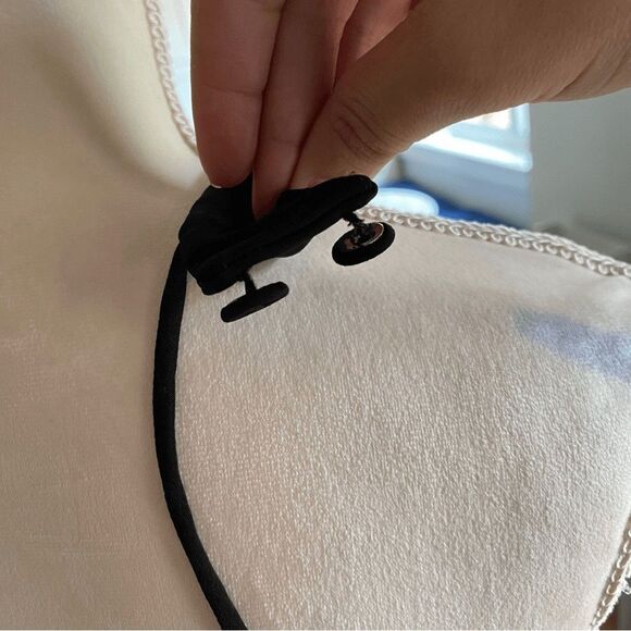 C/meo collective Adept Women's Black High Neck Backless Ruched Midi Dress Size M - Picture 6 of 7